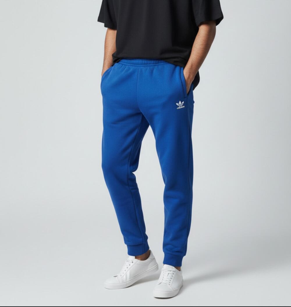 ADIDAS Men's Essentials Fleece Pants Joggers Size L In Collegiate Royal